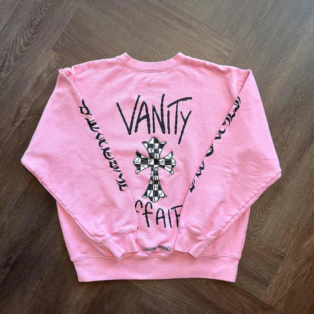 Chrome Hearts Matty Boy Vanity Affair Crewneck Sweatshirt Pink