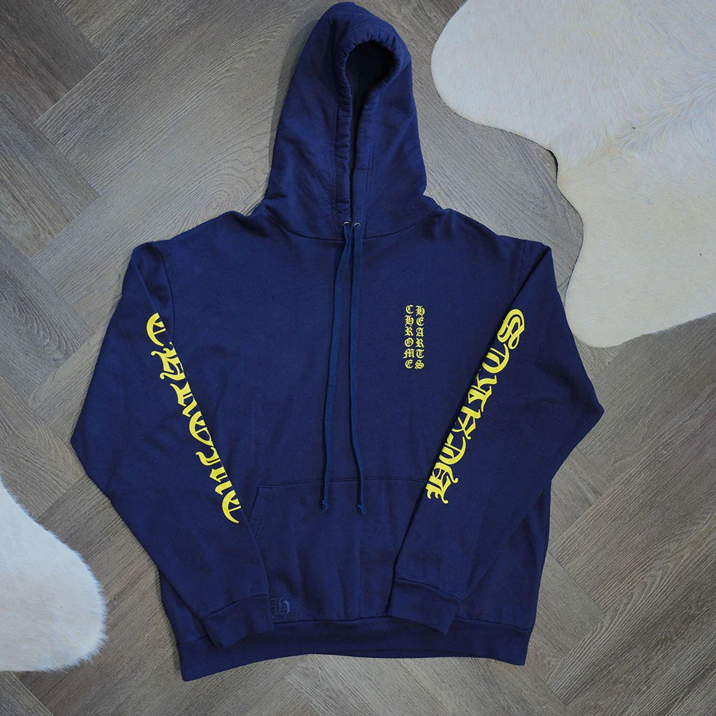 Chrome Hearts Logo Hoodie Navy