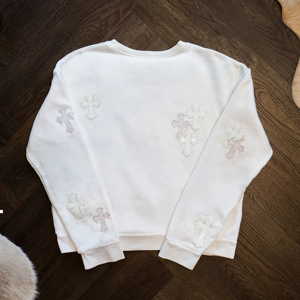 Chrome Hearts White Cross Patch Sweatshirt