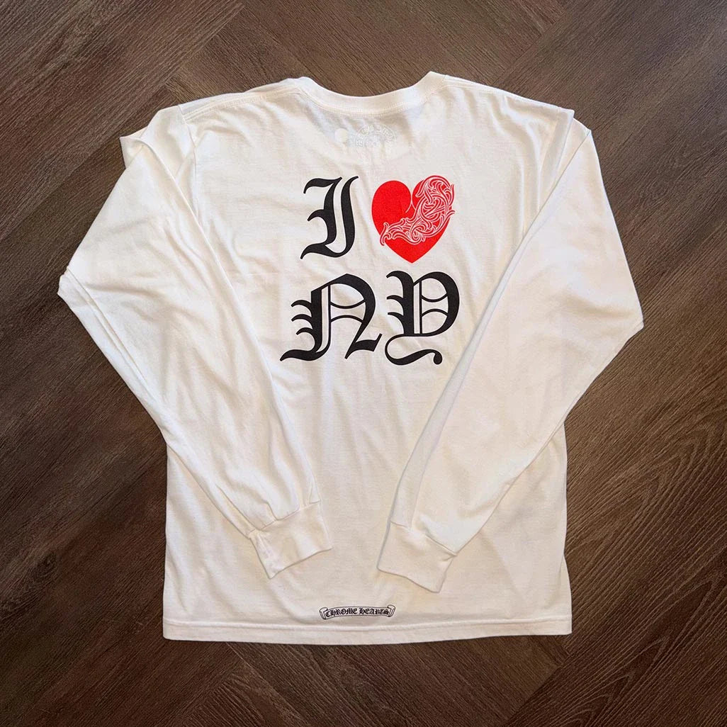 Chrome Hearts 'I Heart New York' White Long Sleeve T-Shirt