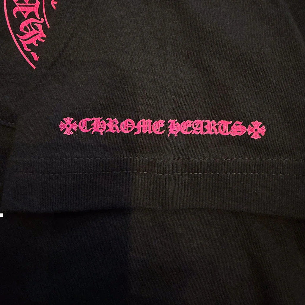 Chrome Hearts Horseshoe Pink T-Shirt
