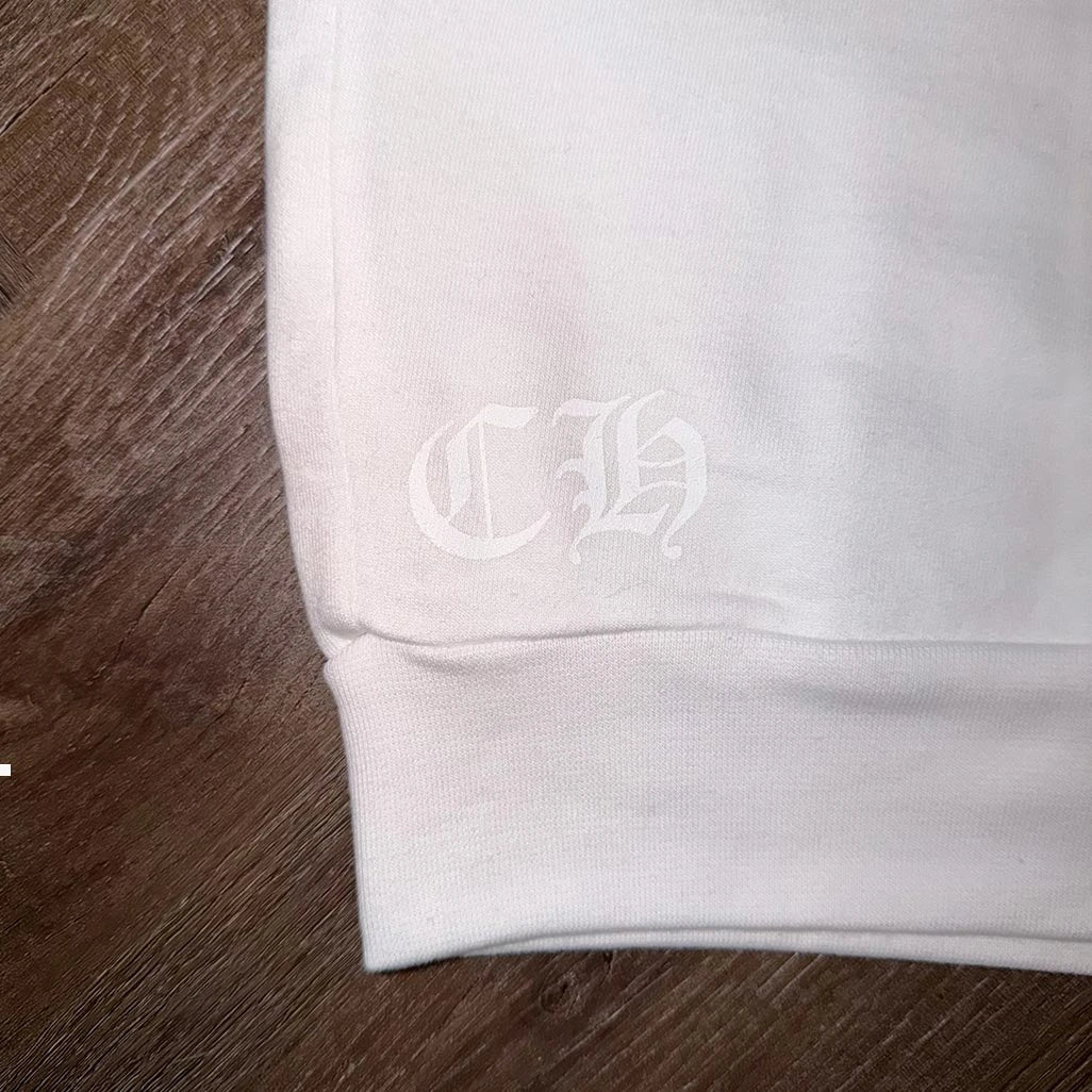 Chrome Hearts Floral Horseshoe White Sweatshirt