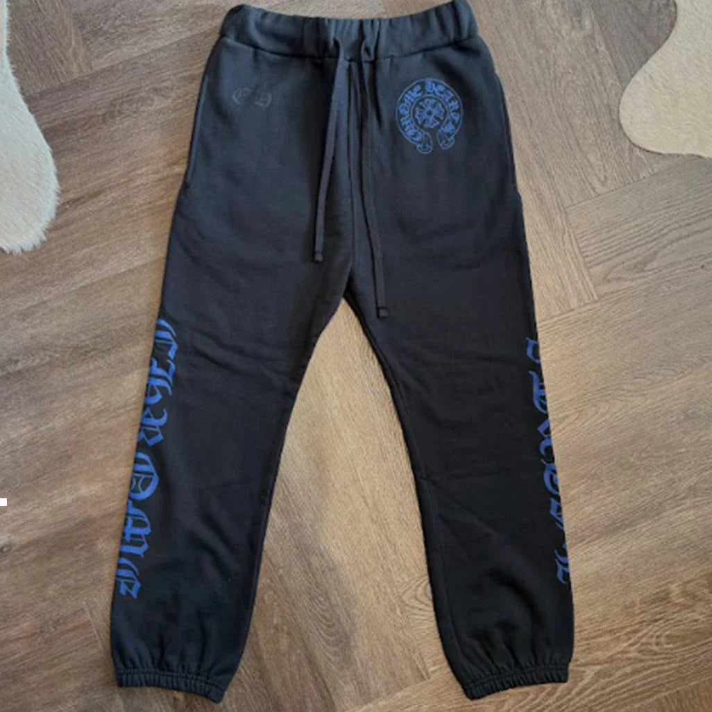 Chrome Hearts Black Blue Cotton Sweatpants