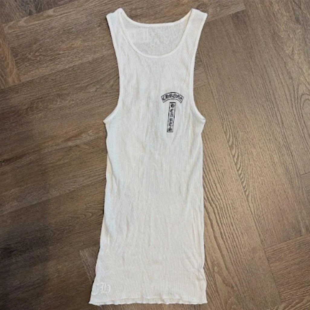 Chrome Hearts White Black Cross Tank Top Dress