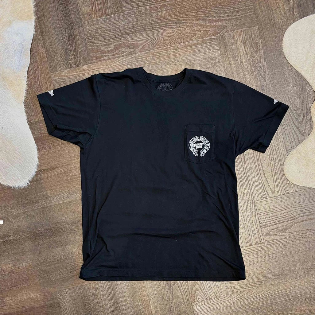 Chrome Hearts Black Deadly Doll Horseshoe T-Shirt