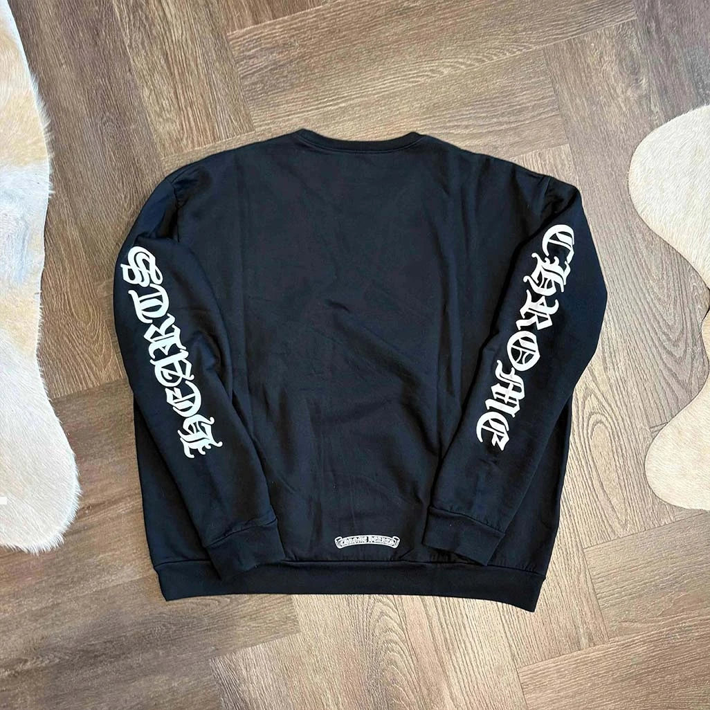 Chrome Hearts Vertical Logo Black Sweatshirt
