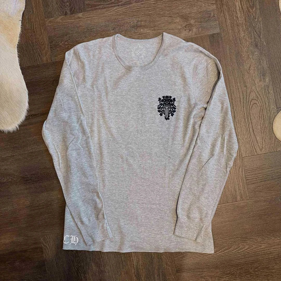 Chrome Hearts Thermal Grey Long Sleeve T-Shirt