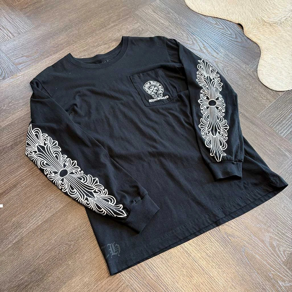 Chrome Hearts Manchester Horseshoe Black L/S Shirt
