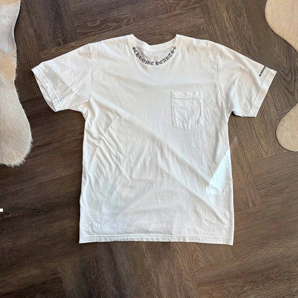 Chrome Hearts Neck Logo White T-Shirt
