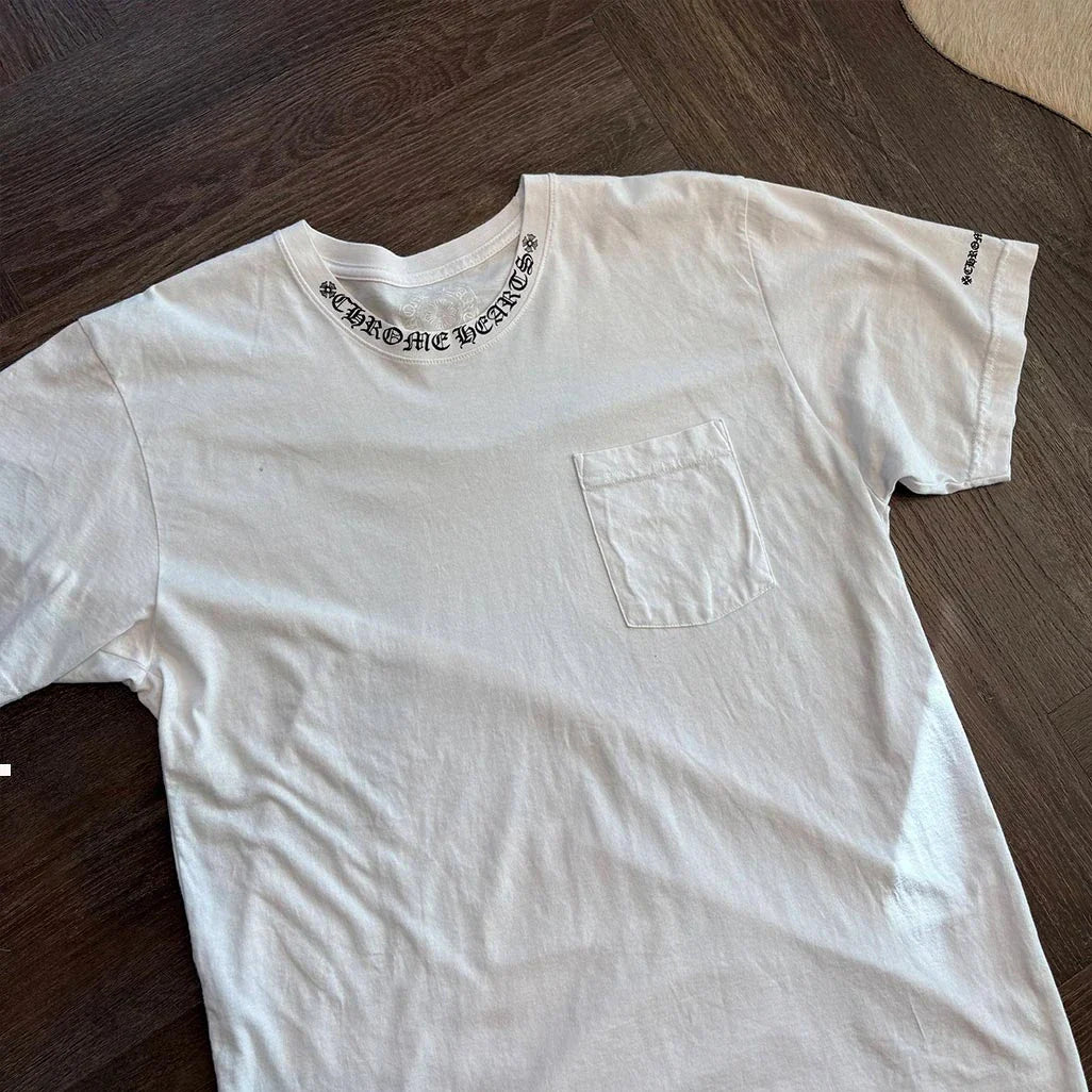 Chrome Hearts Neck Logo White T-Shirt