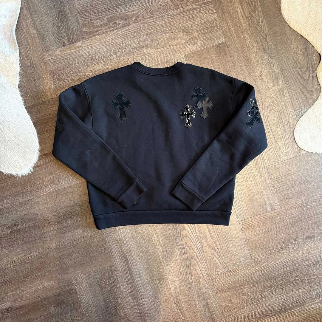 Chrome Hearts Black Triple Patch Sweatshirt Womens