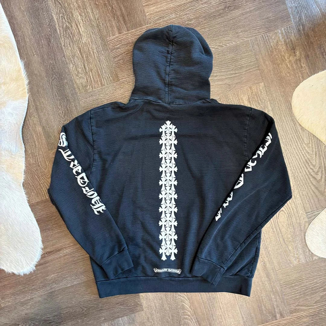 Chrome Hearts Spin Black White Multi Cross Hoodie
