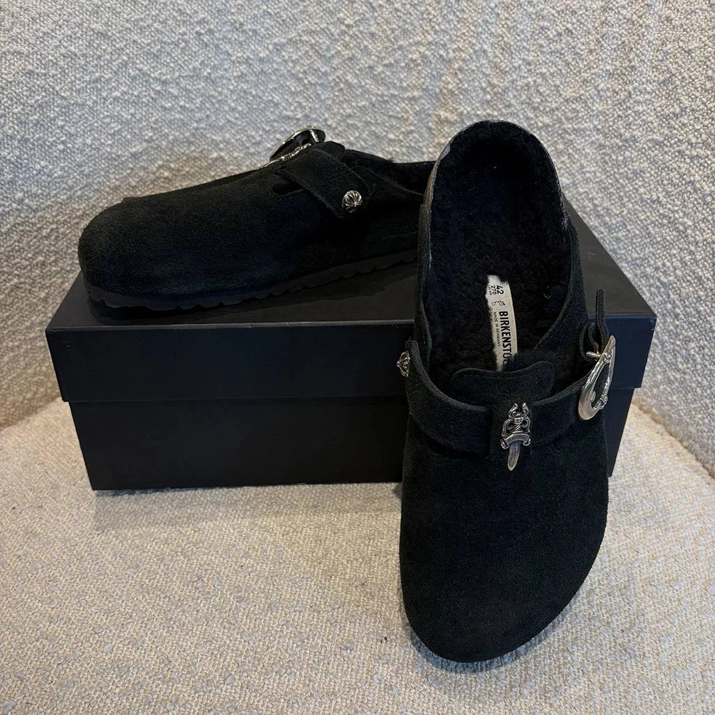 Chrome Hearts Birkenstocks Black
