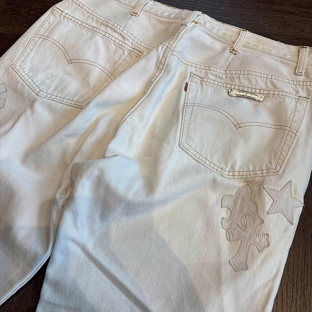 Chrome Hearts White Star + Patch Jeans