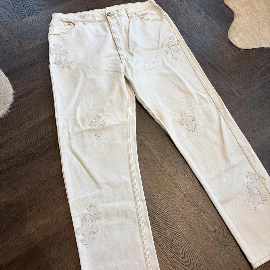 Chrome Hearts White Star + Patch Jeans