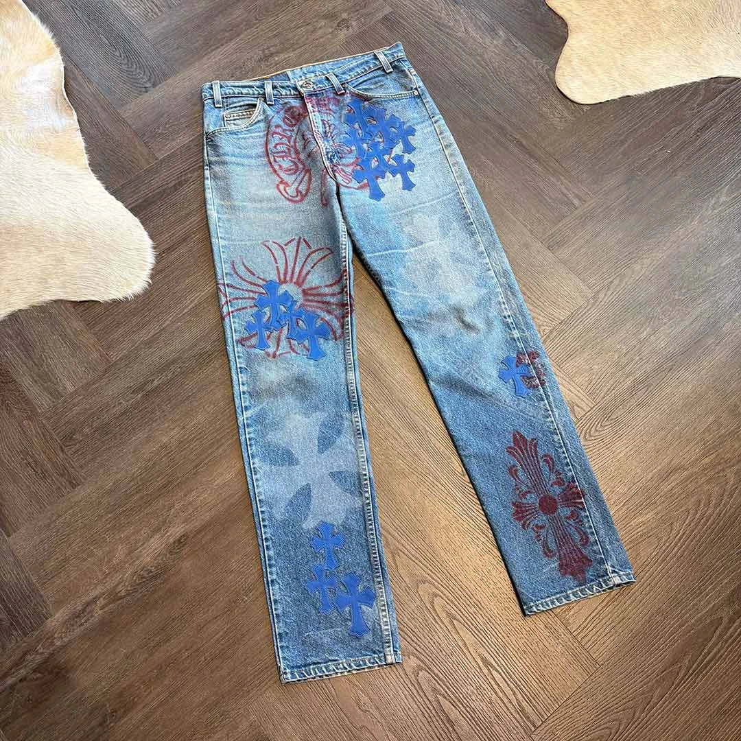 Chrome Hearts Paris Exclusive Blue Jeans