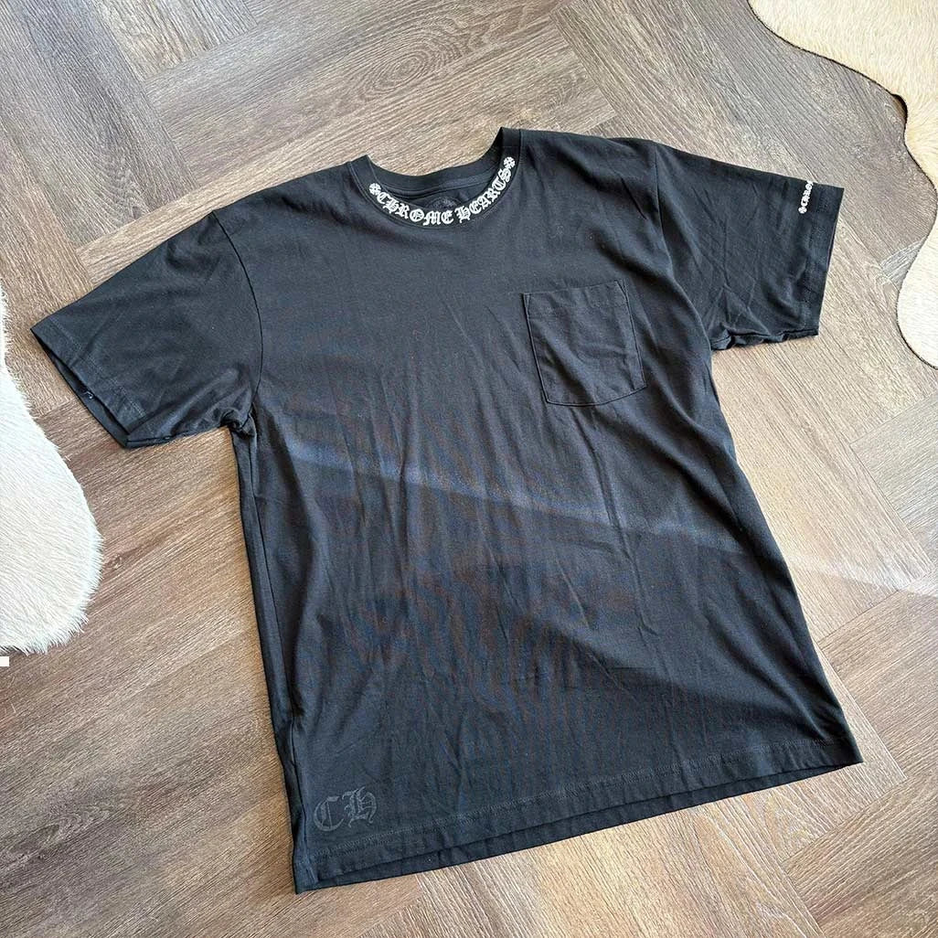 Chrome Hearts Neck Logo Black T-Shirt