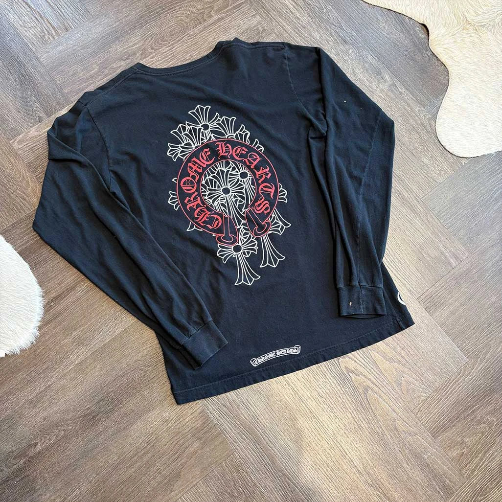 Chrome Hearts Multi Cross Black Red L/S T-Shirt
