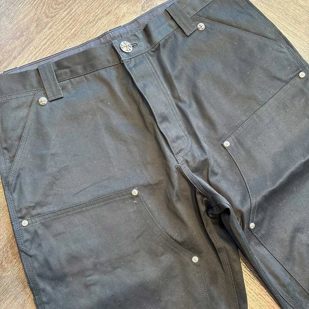 Chrome Hearts Black Carpenter Jeans Silverware