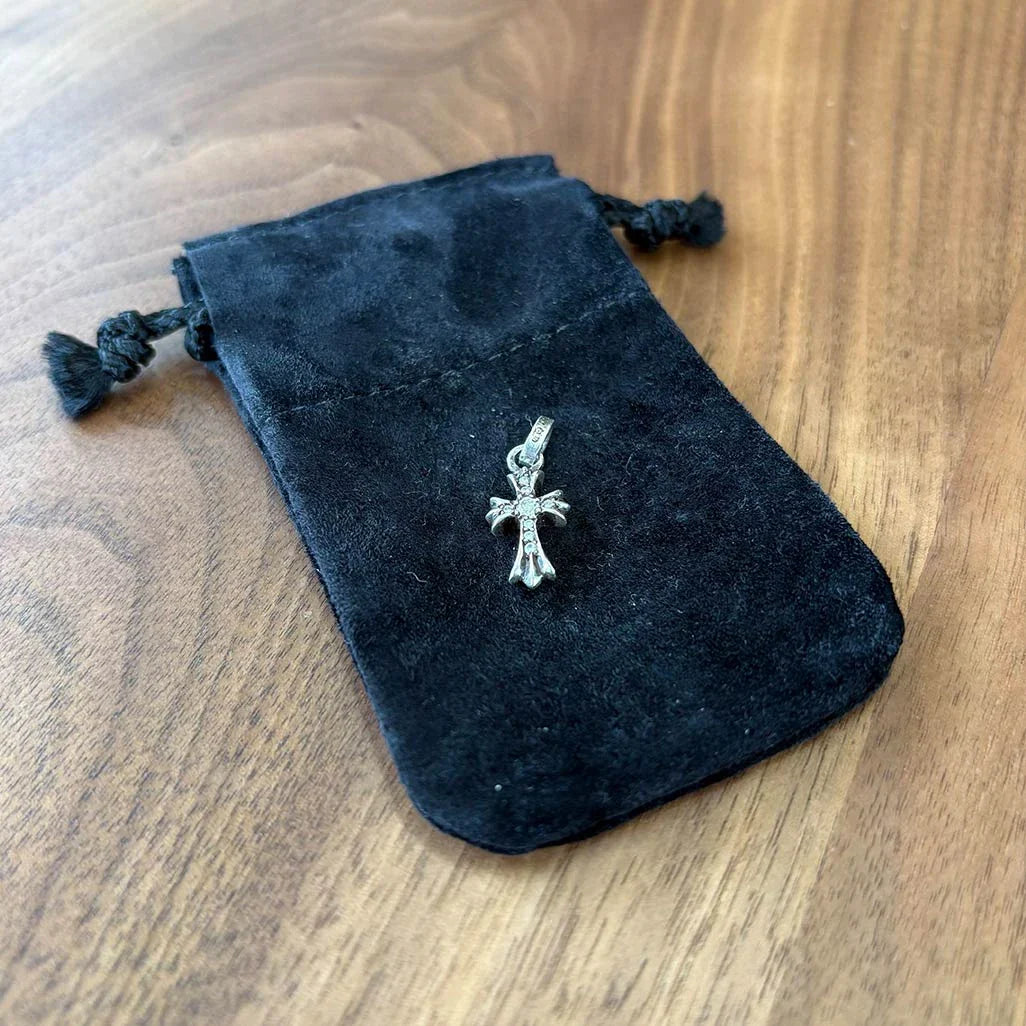 Chrome Hearts Sterling Silver Babyfat Diamond Pendant.