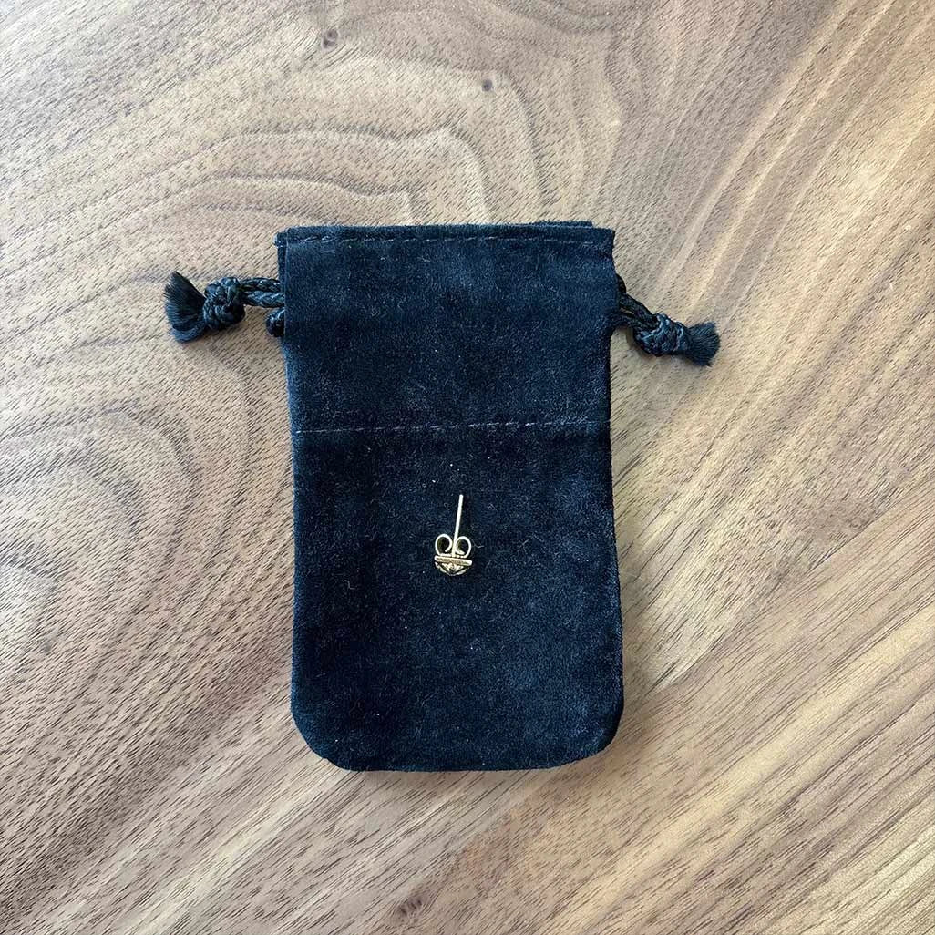 Chrome Hearts 22K gold diamond earring stud
