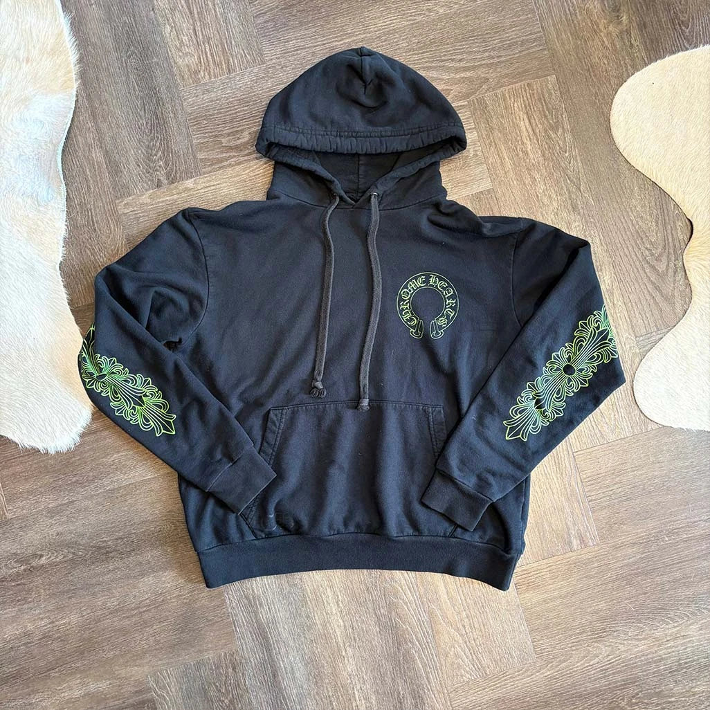 Chrome Hearts Script Horseshoe Hoodie Black/Green (Friends & Family Exclusive)
