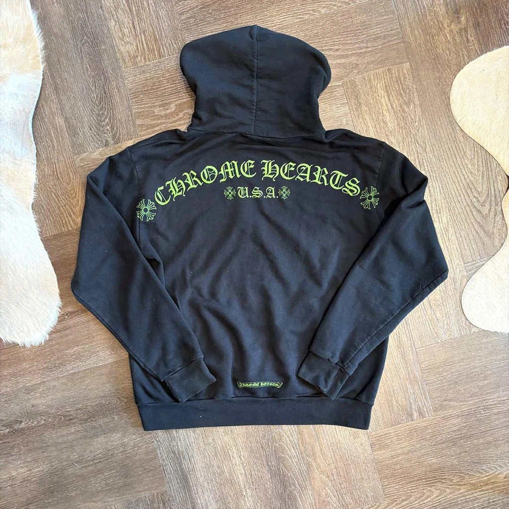 Chrome Hearts Script Horseshoe Hoodie Black/Green (Friends & Family Exclusive)