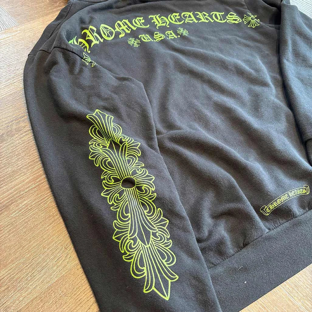 Chrome Hearts Script Horseshoe Hoodie Black/Green (Friends & Family Exclusive)