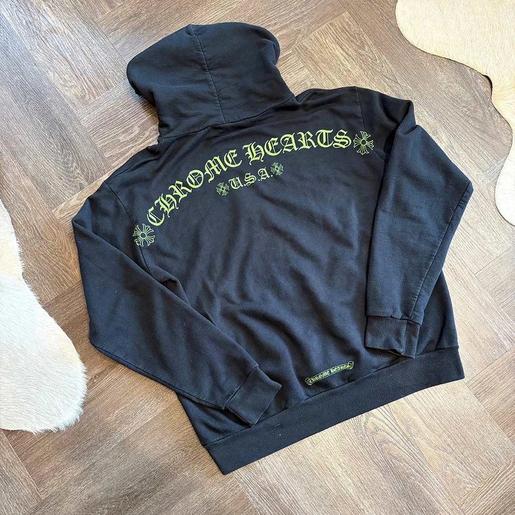 Chrome Hearts Script Horseshoe Hoodie Black/Green (Friends & Family Exclusive)