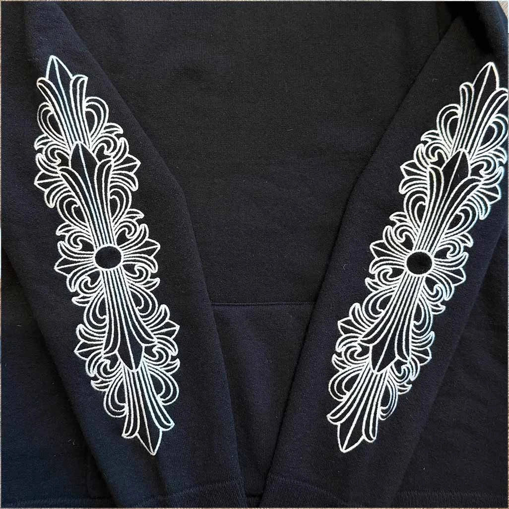 Chrome Hearts Cashmere Floral Pullover Hoodie