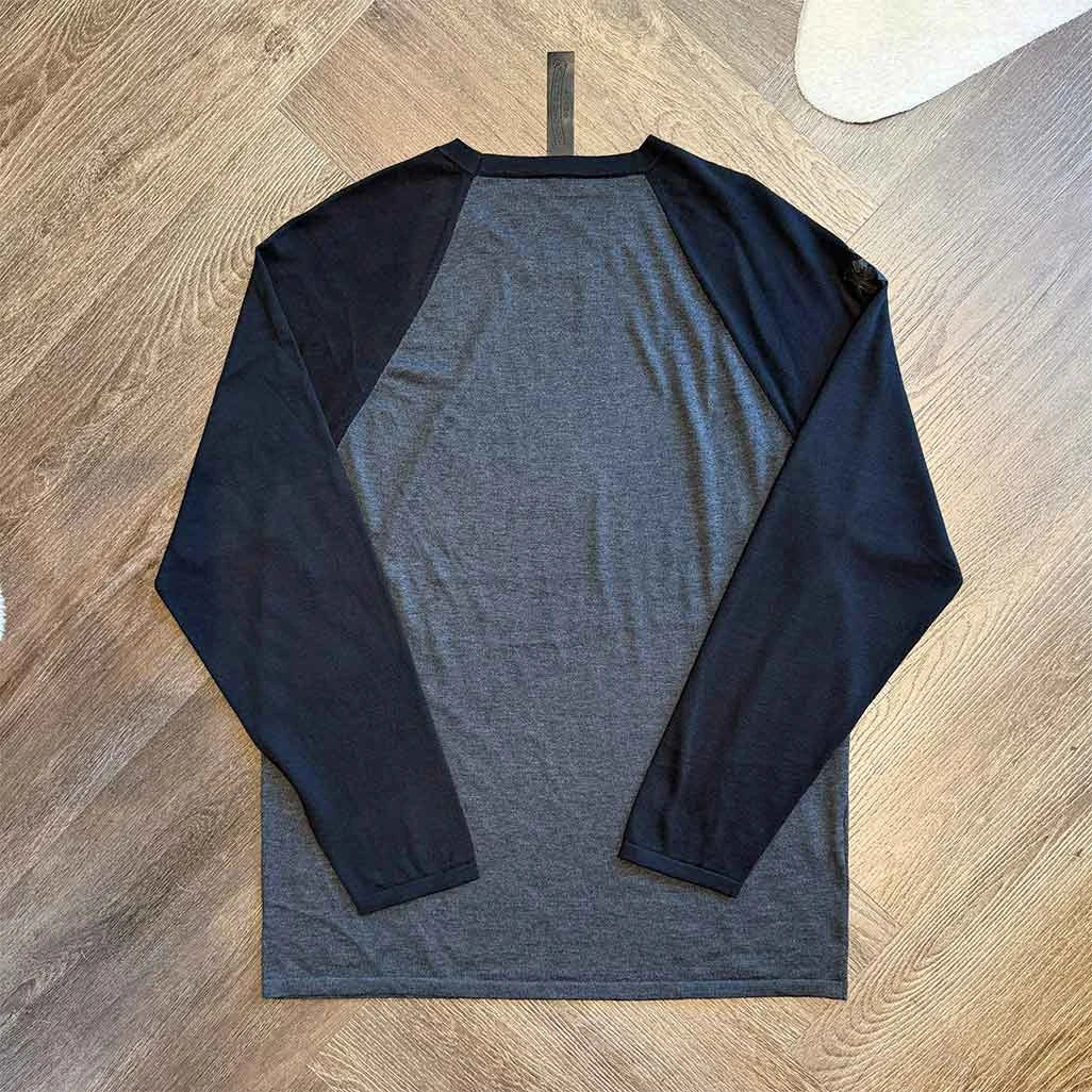 Chrome Hearts Triple Patch Two Tone Long Sleeve T-Shirt