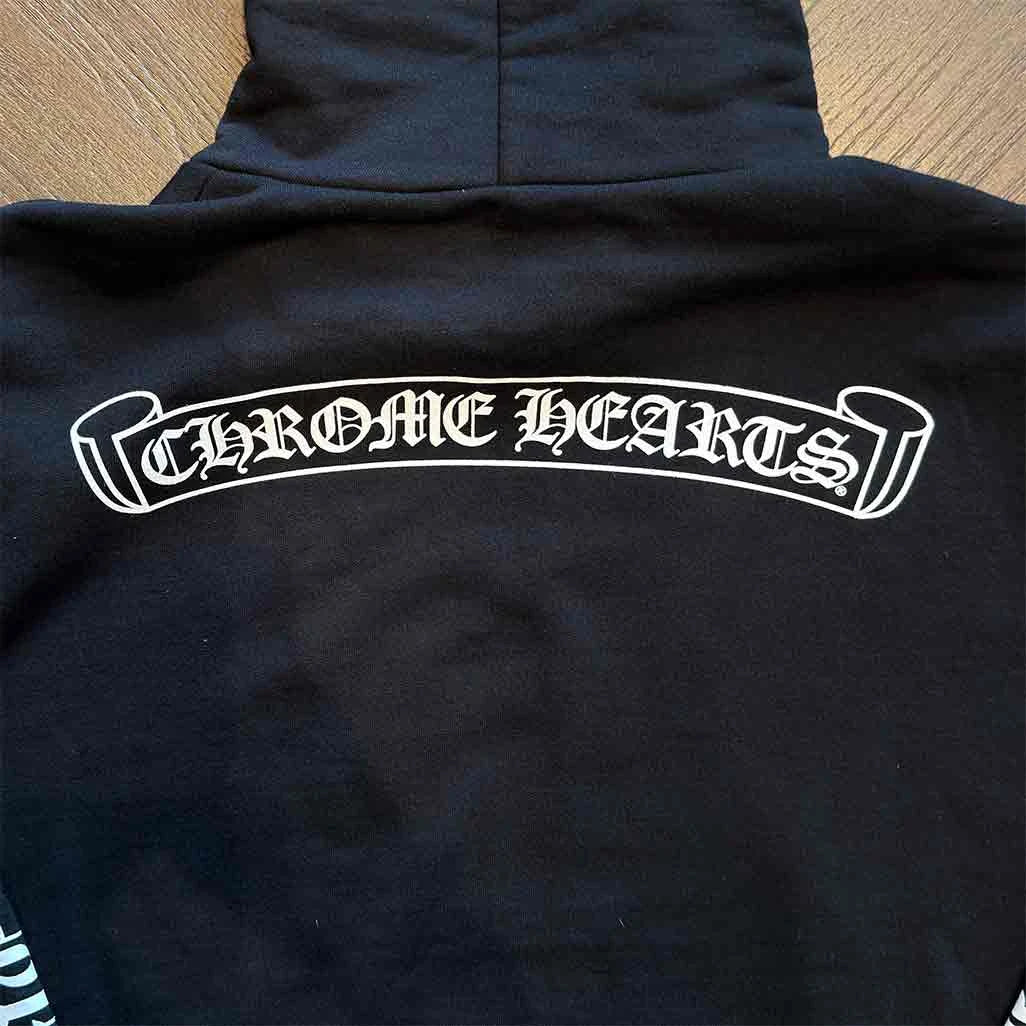Chrome Hearts Scroll Hoodie embroidered CH monogram