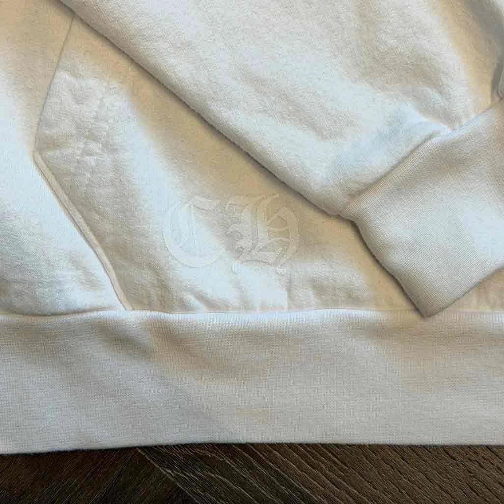 Chrome Hearts hoodie kangaroo pocket and drawstrings