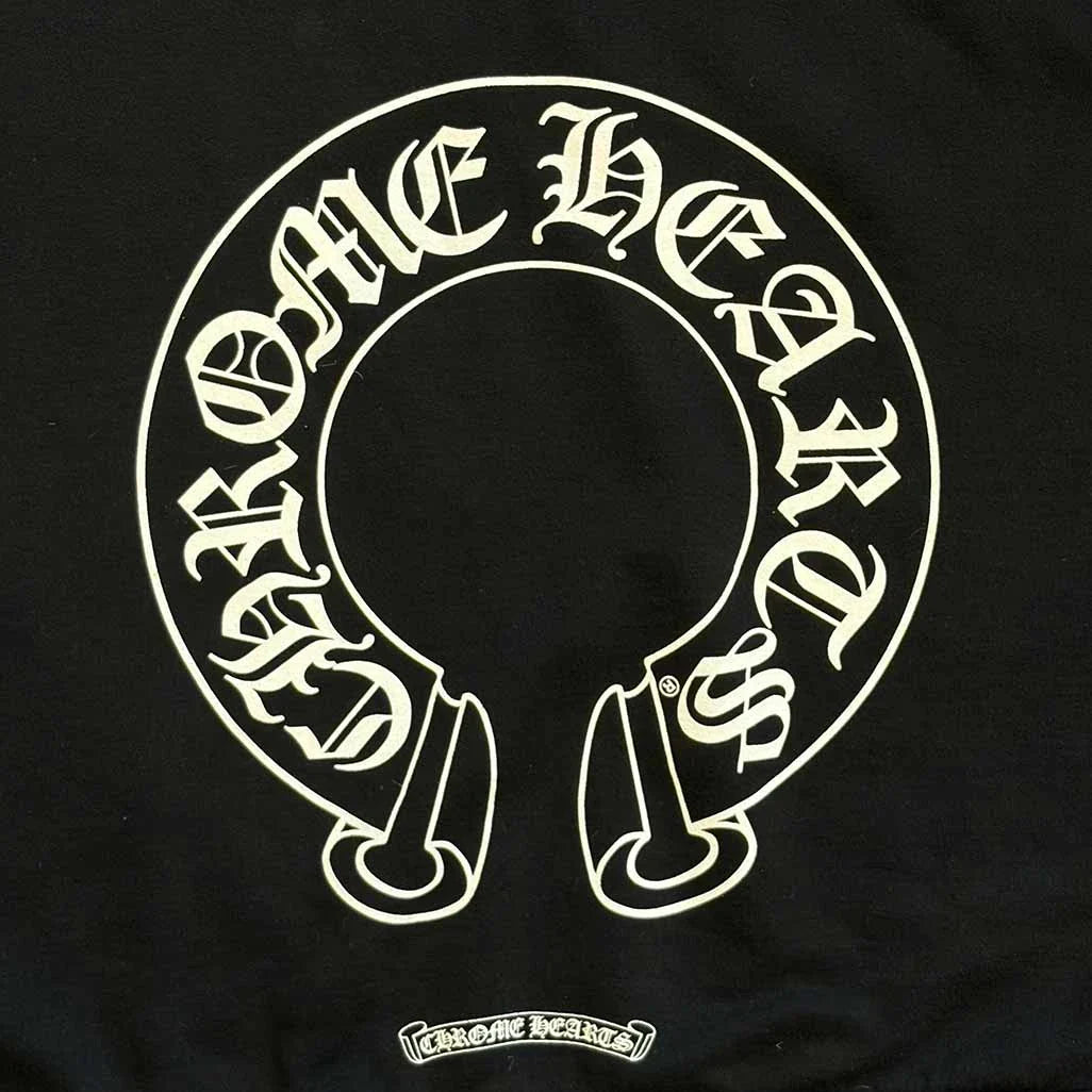 Chrome Hearts Black Floral Horseshoe Sweatshirt