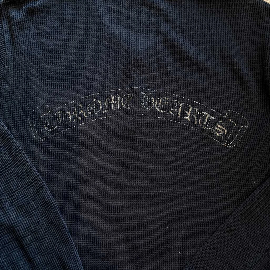Chrome Hearts Waffle Scroll Black Long Sleeve Top