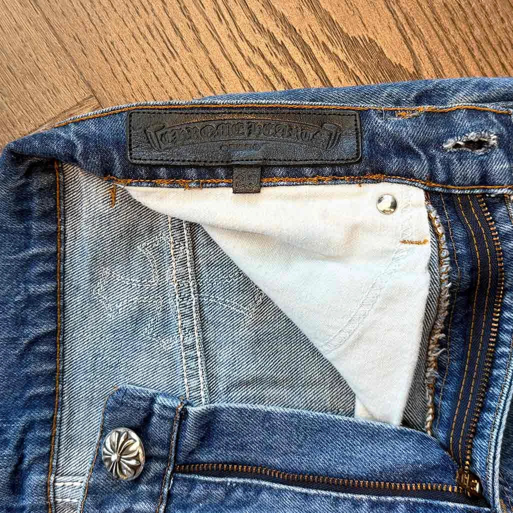 Chrome Hearts Blue White Jeans