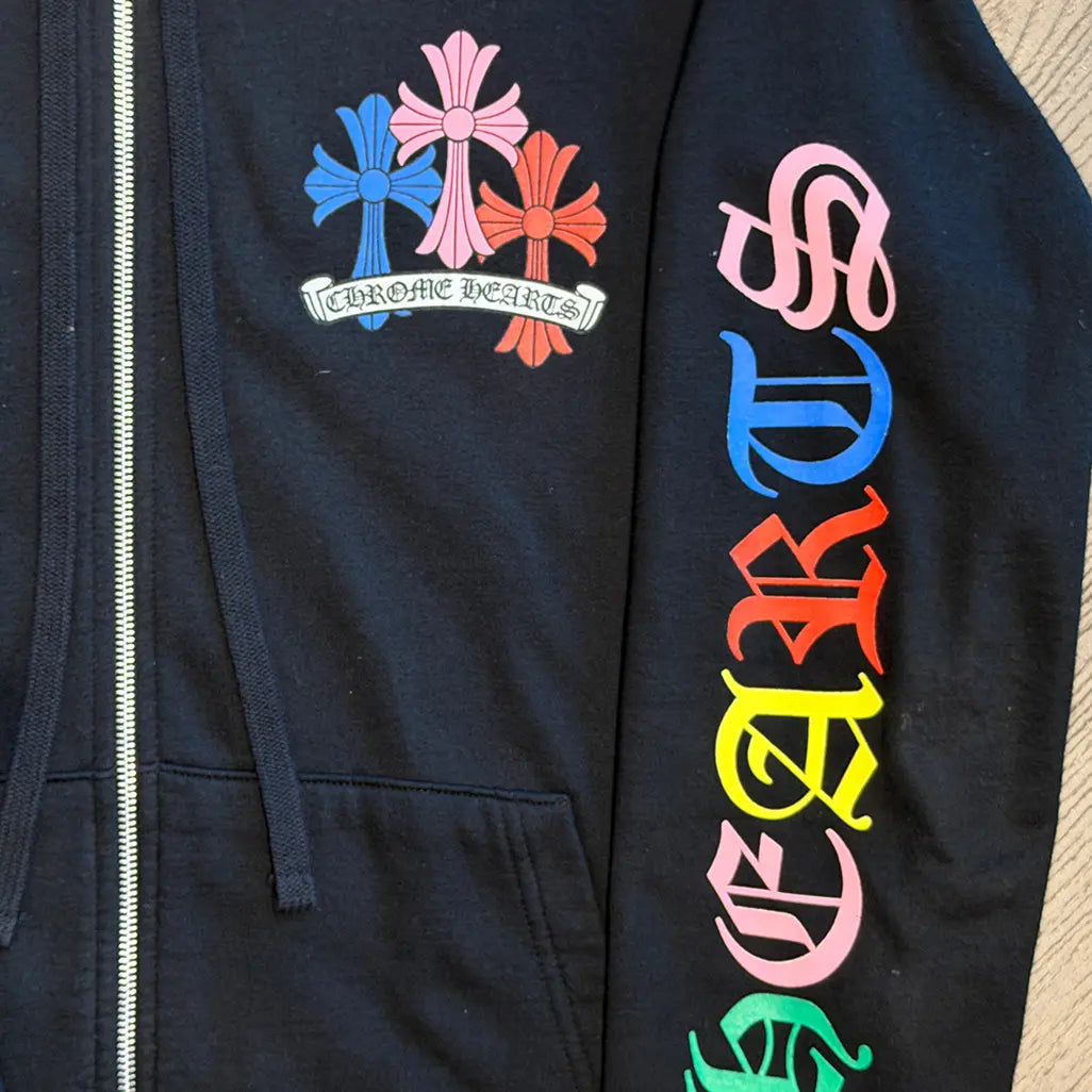 Chrome Hearts Multi Color Cross Cemetery Hoodie