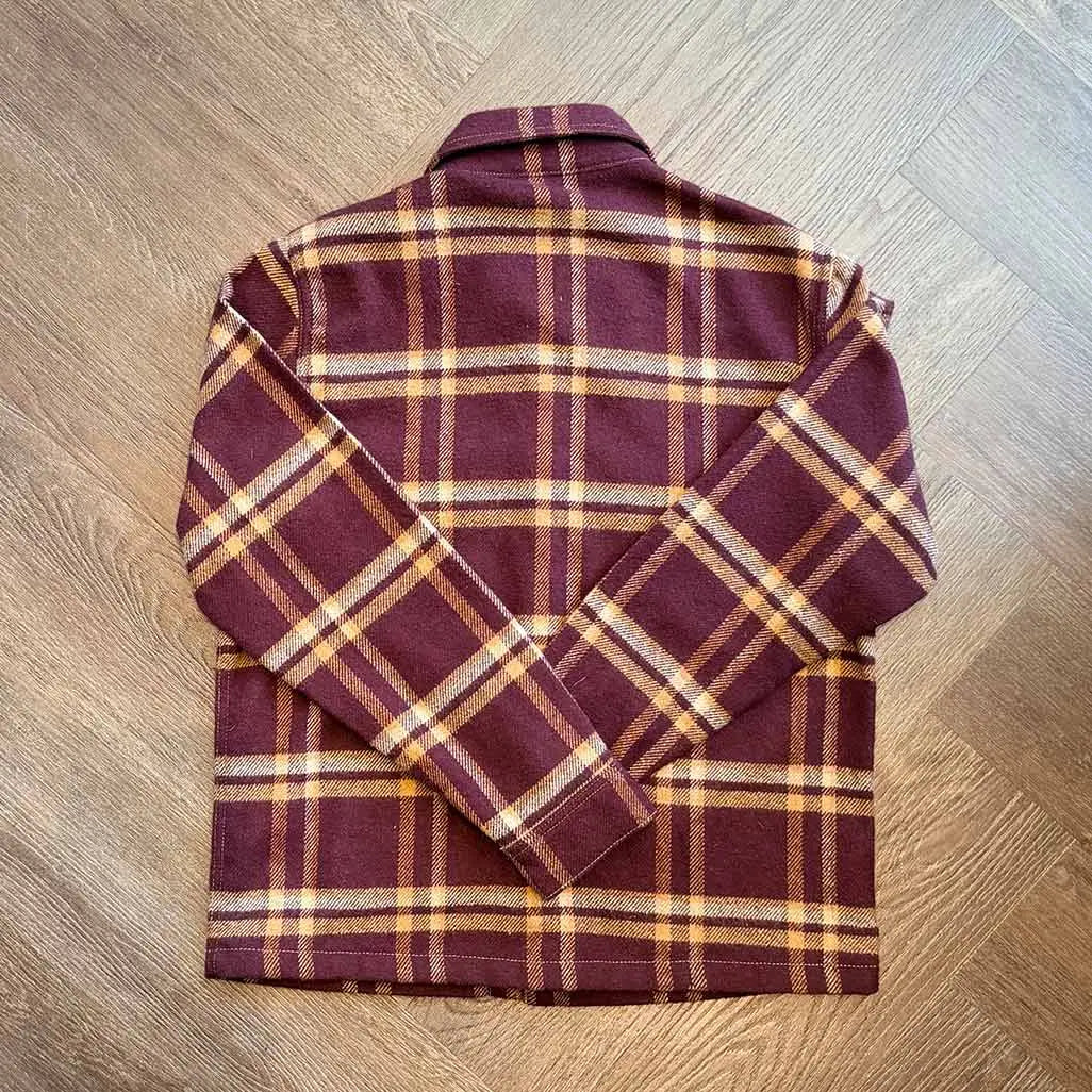 Chrome Hearts Burgundy Work Dog Flannel Jacket