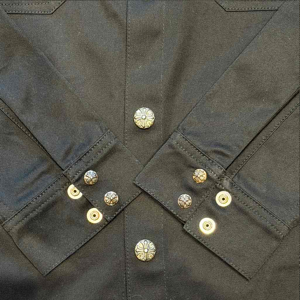 Chrome Hearts Jacket Work Dog Leopard Cross Black COND