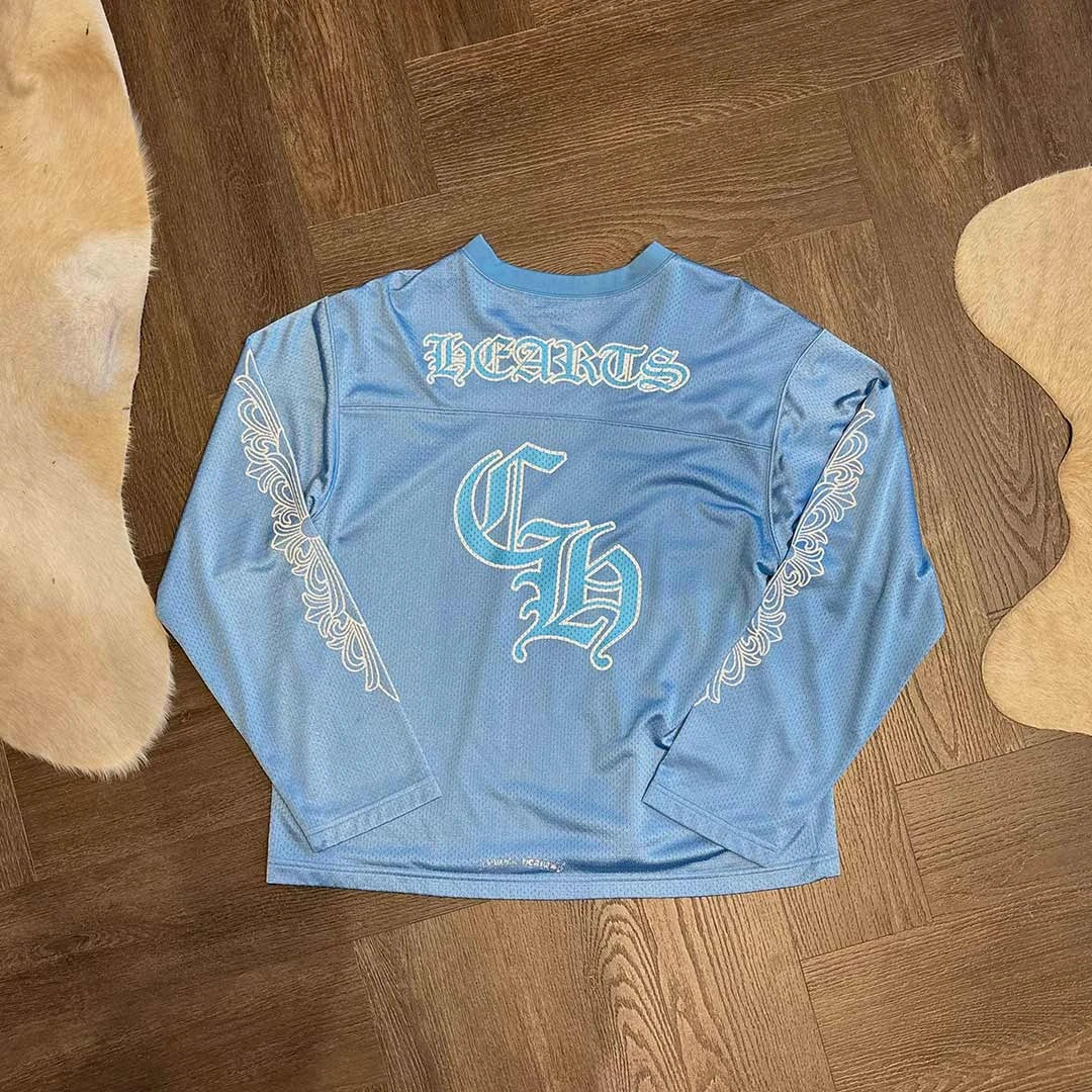 Chrome Hearts Sports Mesh Warm Up Jersey Blue