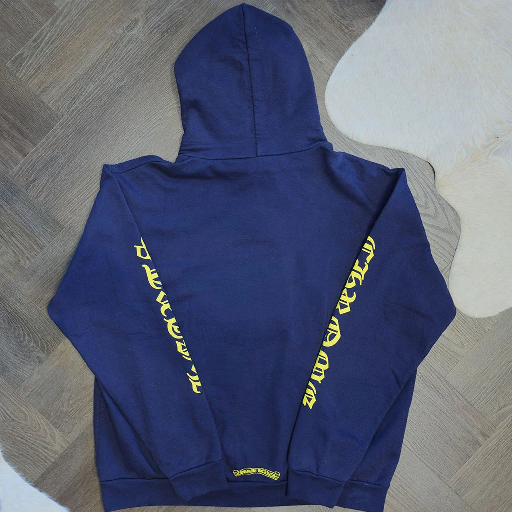 Chrome Hearts Logo Hoodie Navy