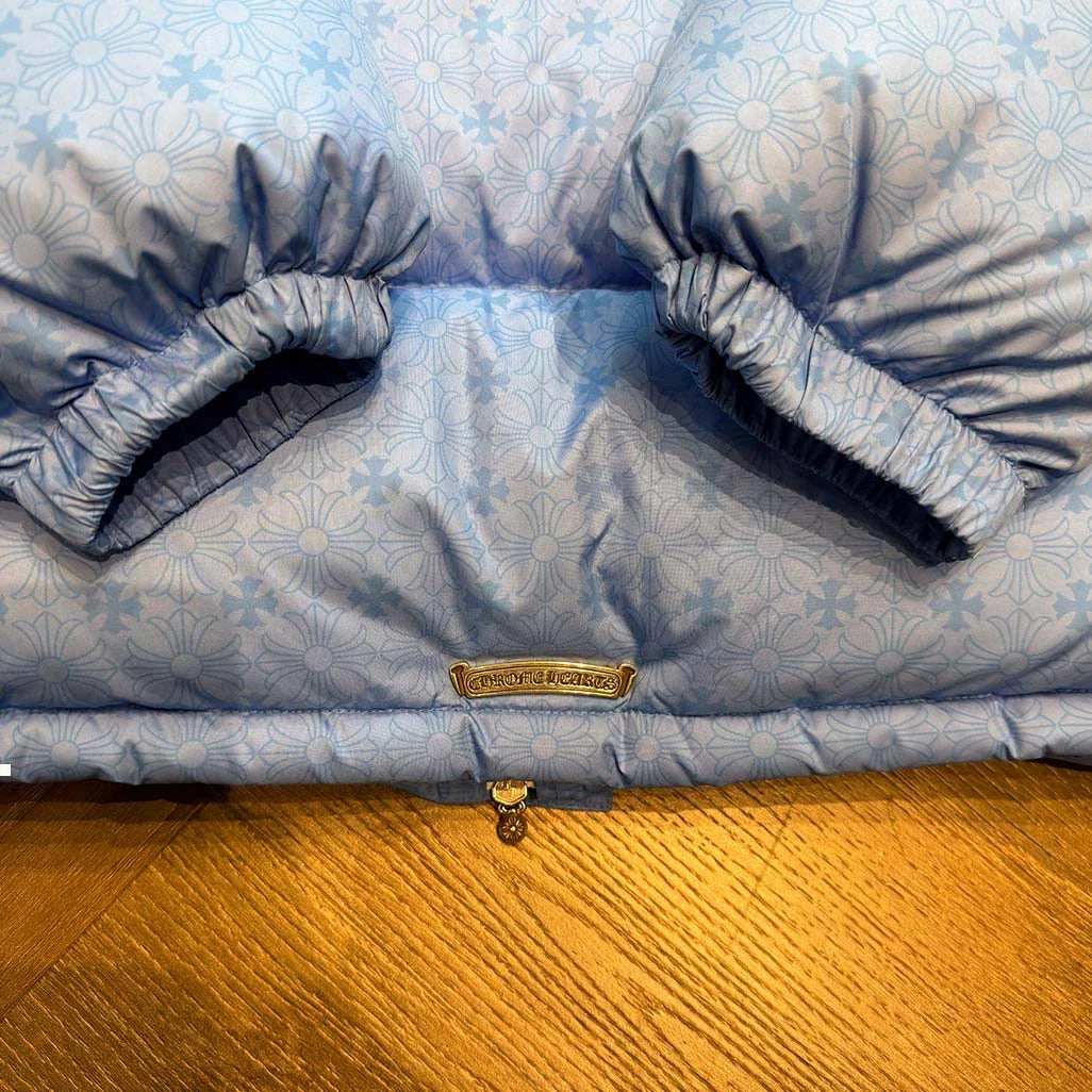 Chrome Hearts Blue Puffer Jacket