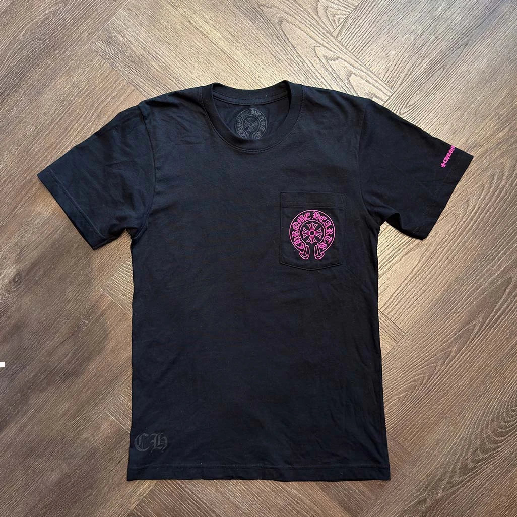 Chrome Hearts Horseshoe Pink T-Shirt