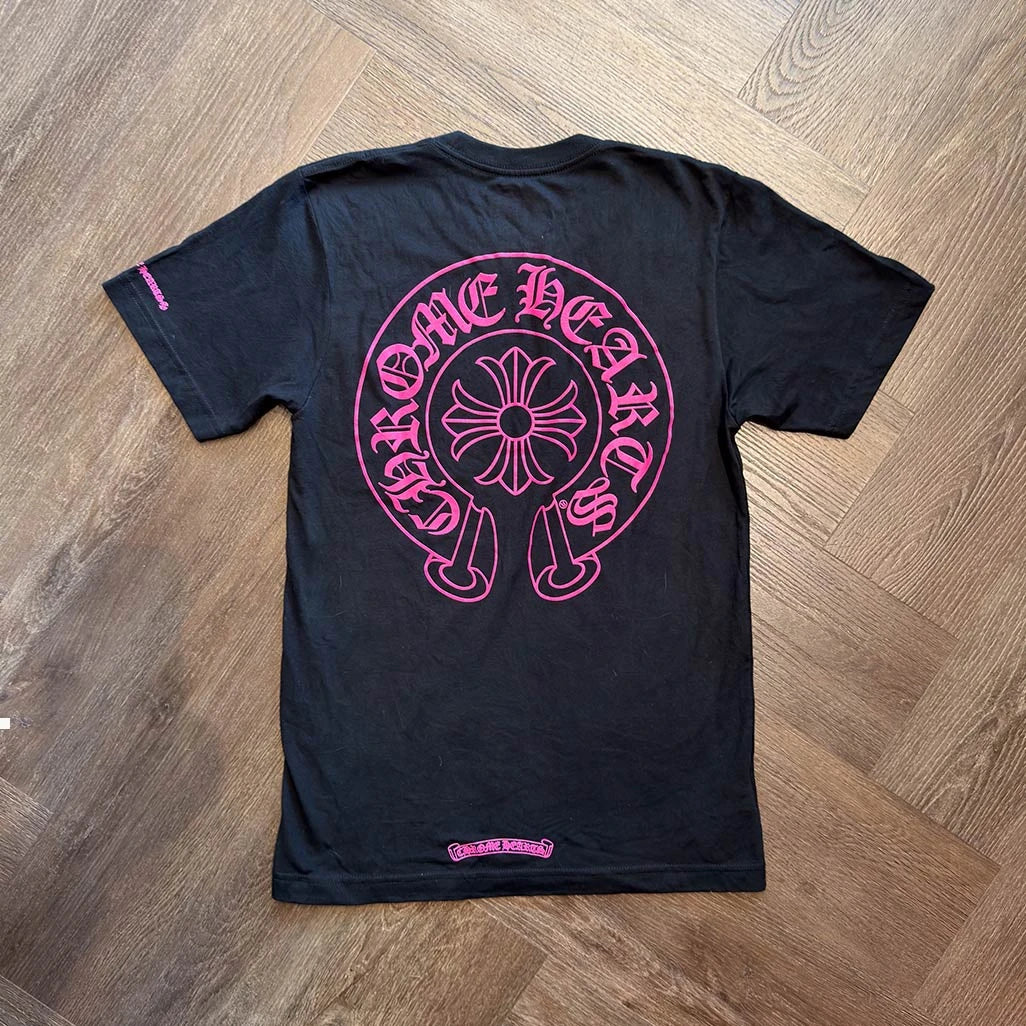 Chrome Hearts Horseshoe Pink T-Shirt