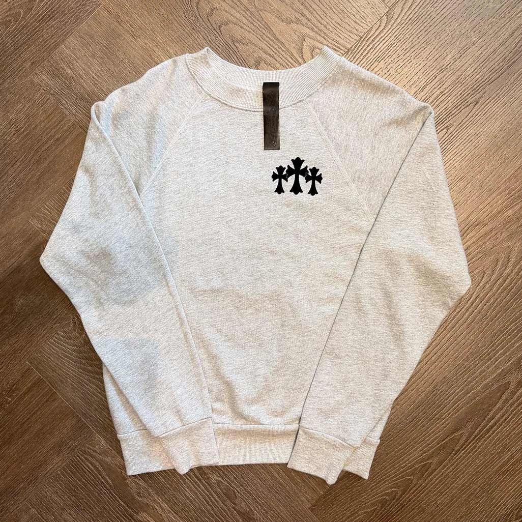 Chrome Hearts Triple Patch Grey Sweatshirt