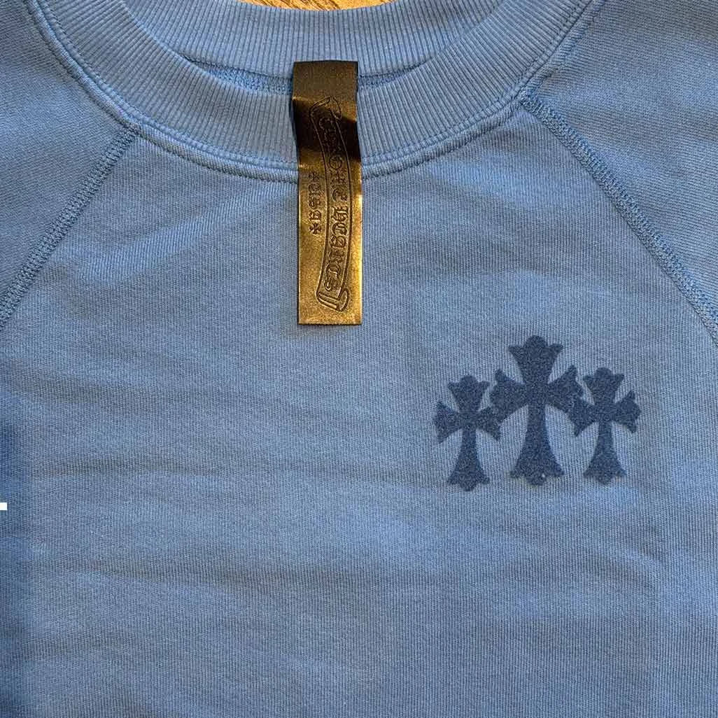 Chrome Hearts Triple Patch Blue Sweatshirt