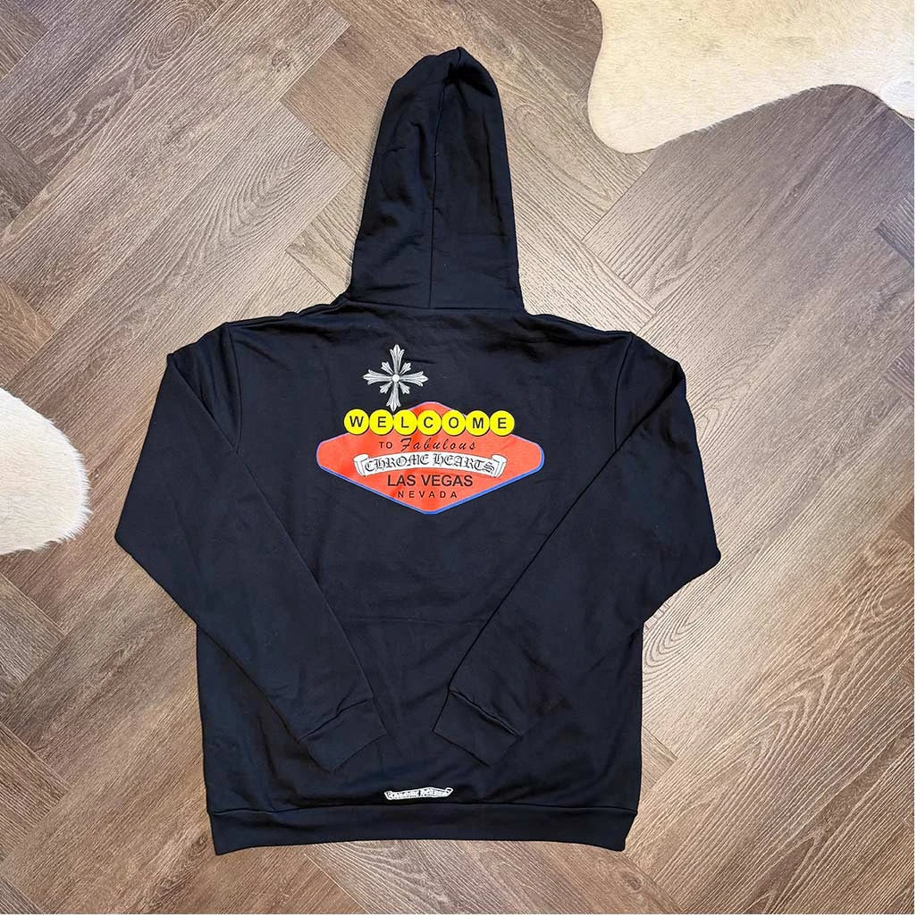 Chrome Hearts Welcome to Las Vegas Pullover Black Hoodie
