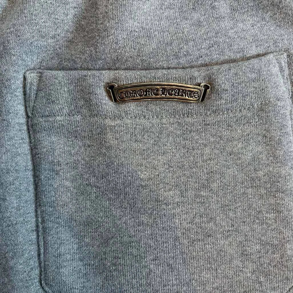Chrome Hearts Grey Black Triple Patch Patch Sweatshorts
