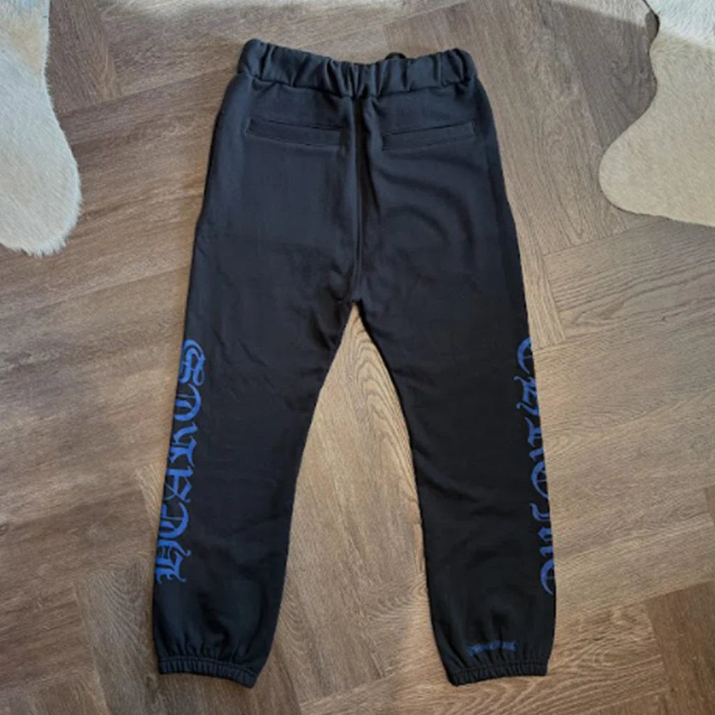 Chrome Hearts Black Blue Cotton Sweatpants