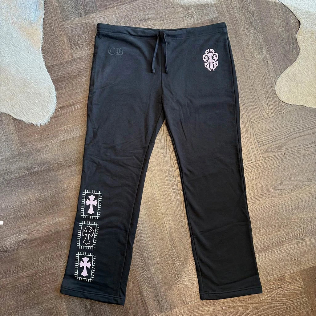 Chrome Hearts Deadly Doll Black Pink Sweatpants